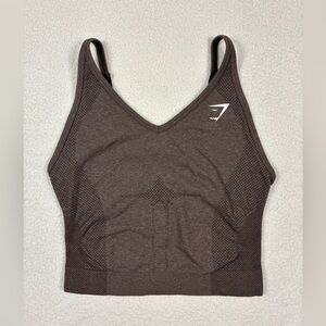 Gymshark Vital Seamless Midi Tank in Chocolate Brown Size Medium